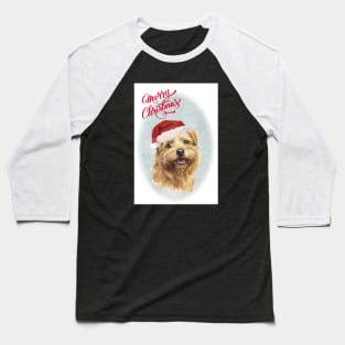 Norfolk Terrier Merry Christmas Santa Dog Baseball T-Shirt